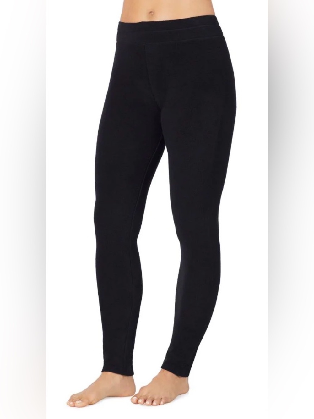 Cuddl Duds Fleece Leggings. Black. Stretch Slim Fit. Women’s Size Large.